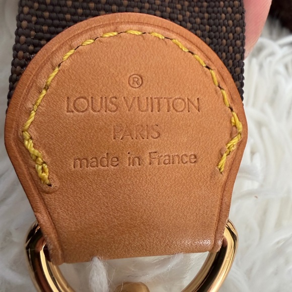 Louis Vuitton vintage elastic and leather luggage straps (set of 3) - Picture 3 of 9